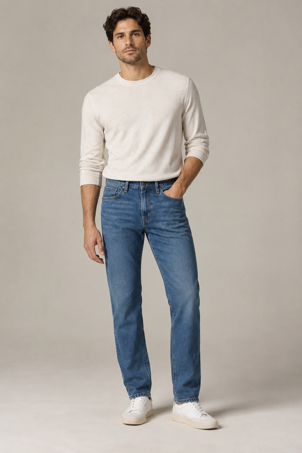 Classic Straight-Leg Denim