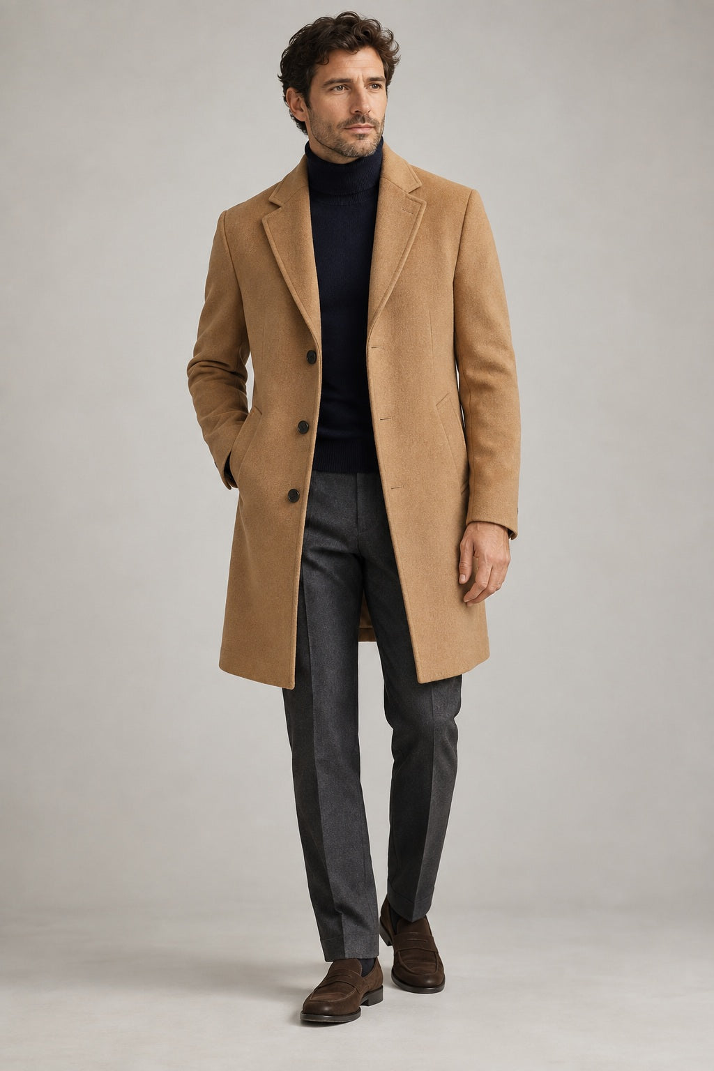 Wool-Blend Overcoat