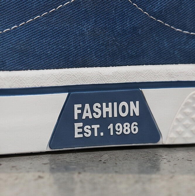 Retroglide - Canvas Court Sneaker with Graphic Sole