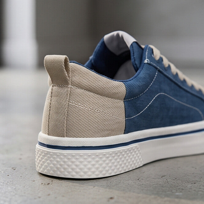 Retroglide - Canvas Court Sneaker with Graphic Sole