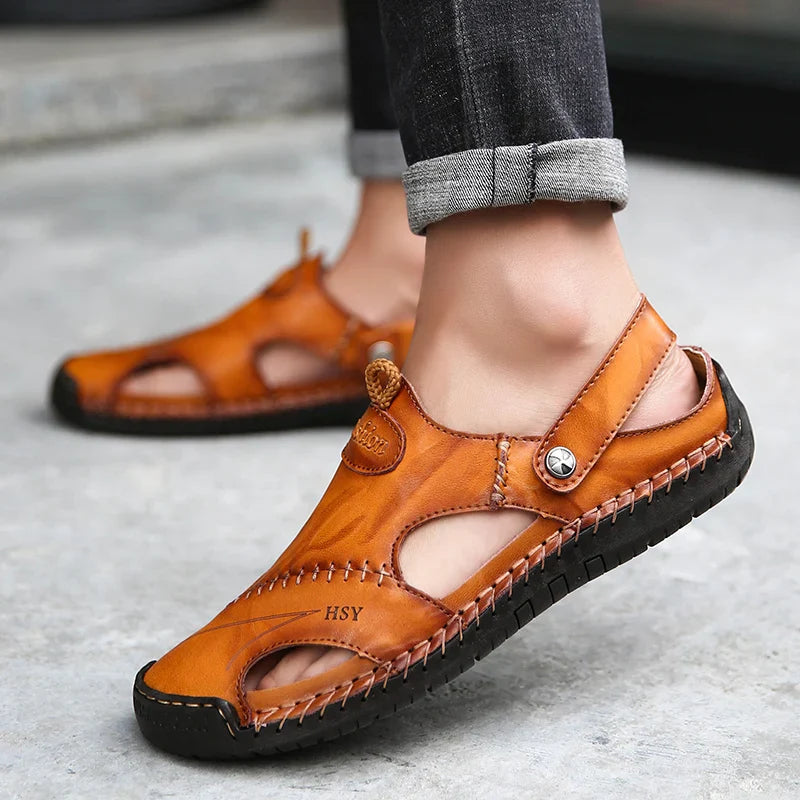 ViaMark | Orthopedic Leather Sandals