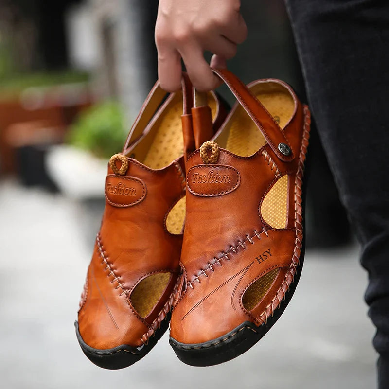 ViaMark | Orthopedic Leather Sandals