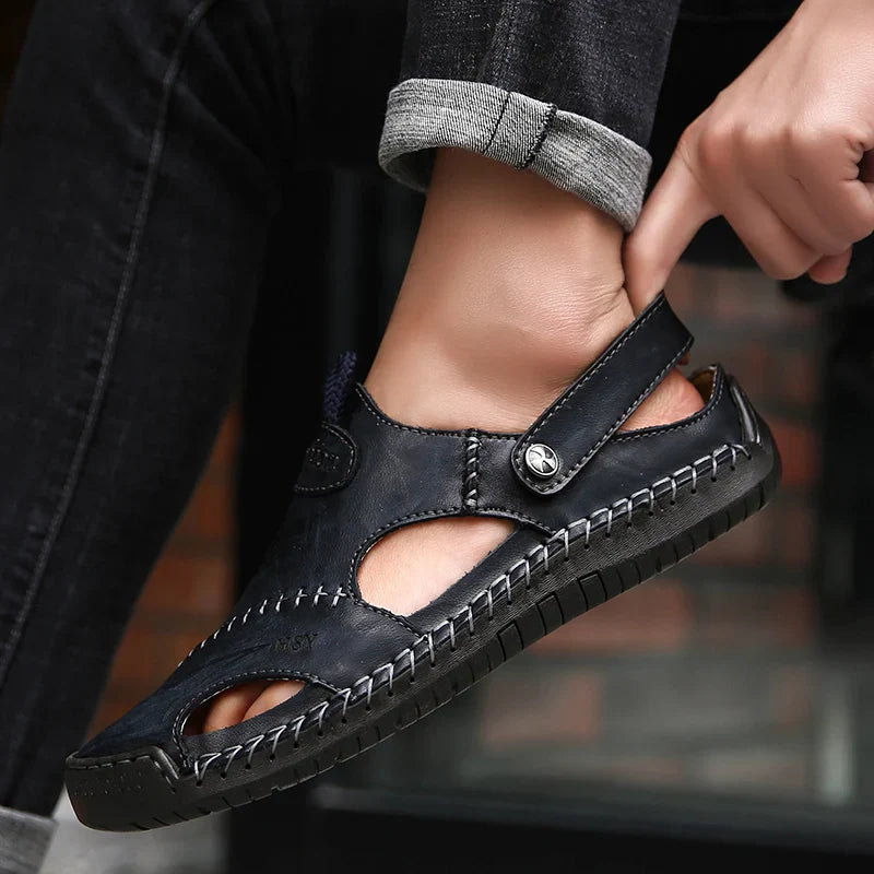 ViaMark | Orthopedic Leather Sandals