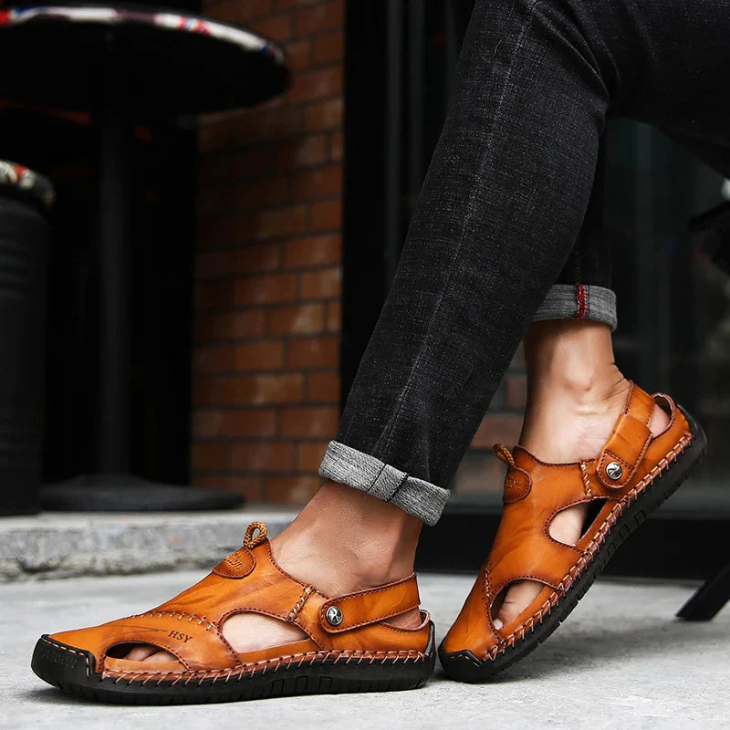 ViaMark | Orthopedic Leather Sandals