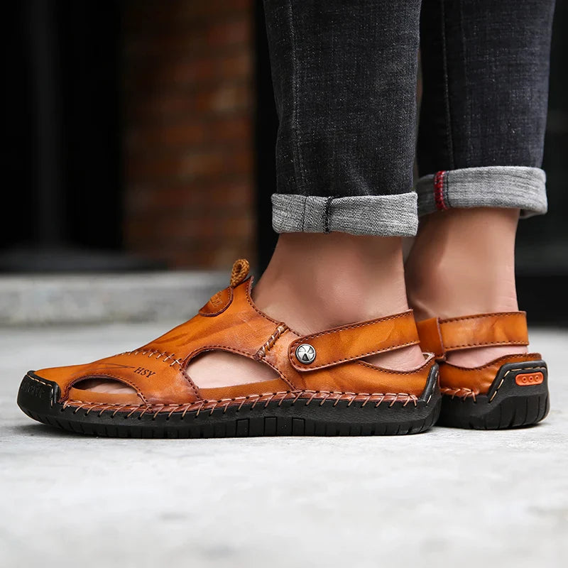 ViaMark | Orthopedic Leather Sandals